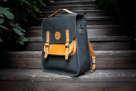 Duży skórzany plecak oversize, plecak podróżny