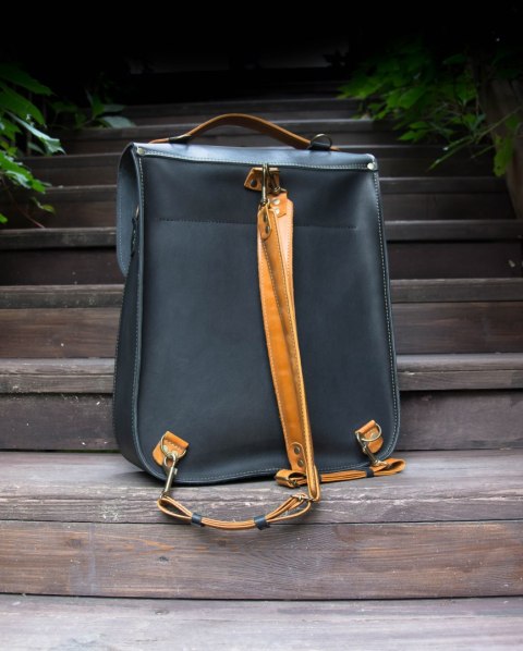 Duży skórzany plecak oversize, plecak podróżny