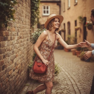 Mała torebka skórzana Mili w kolorze czerwonym