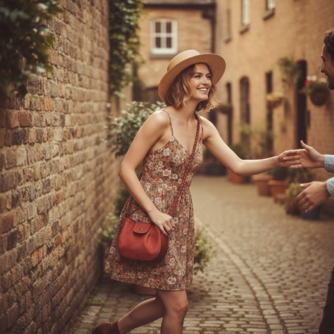 Mała torebka skórzana Mili w kolorze czerwonym