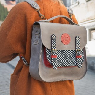 Handmade leather unique backpack