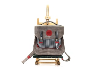 Handmade leather unique backpack