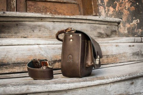 Skórzana torebka Lara wykonana ze skóry w brązowym kolorze od LadyBuq Art