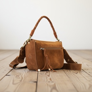 Torebka skórzana Lara w kolorze brązowym