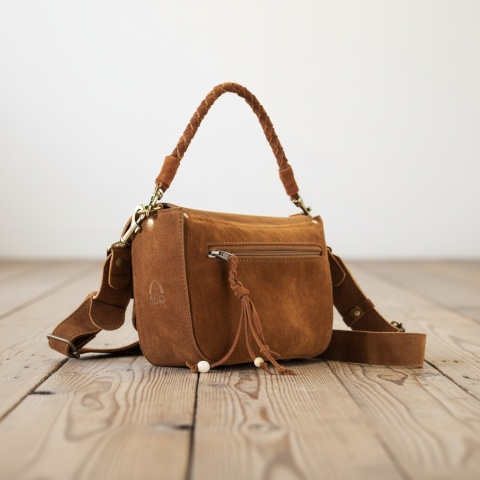 Torebka skórzana Lara w kolorze brązowym