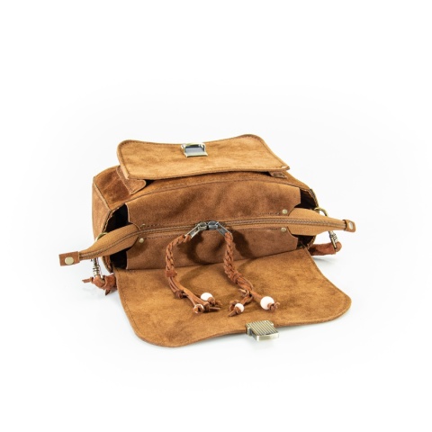 Torebka skórzana Lara w kolorze brązowym