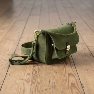 Torebka skórzana Lara w kolorze zielonym