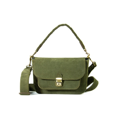 Torebka skórzana Lara w kolorze zielonym