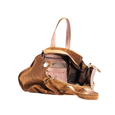 Zamszowa torba shopper od Ladybuq