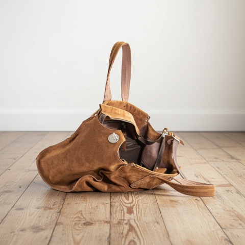 Zamszowa torba shopper od Ladybuq