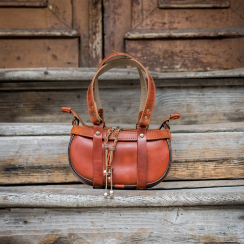 Torebka skórzana Missy w kolorze rudym