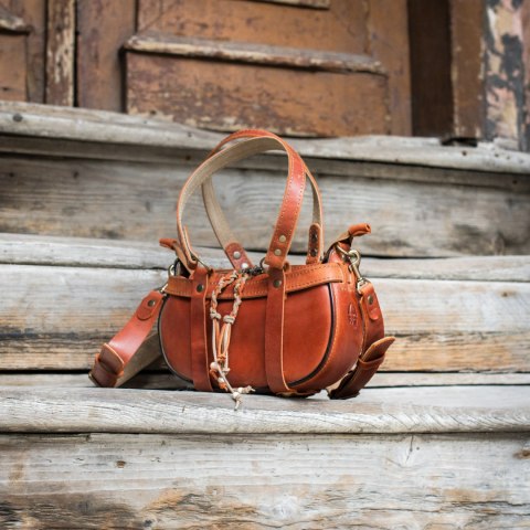 Torebka skórzana Missy w kolorze rudym