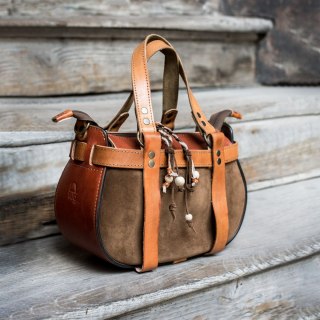 Torebka skórzana Missy w odcieniach brązu