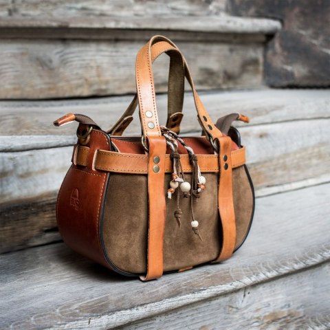 Missy mała skórzana torebka Boho w kolorze brąz od ladybuq Art