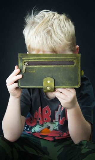 Portfel skórzany New York kolor limonkowy