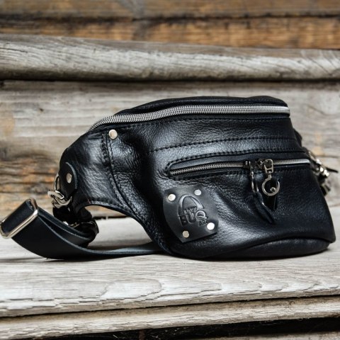 Super wygodna skórzana nerka z kieszonkami od Ladybuq Art