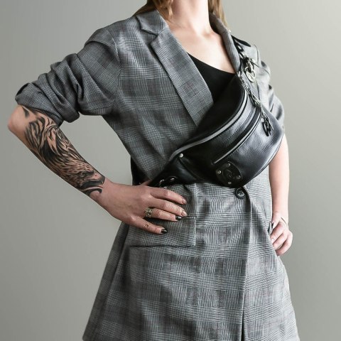 Super wygodna skórzana nerka z kieszonkami od Ladybuq Art