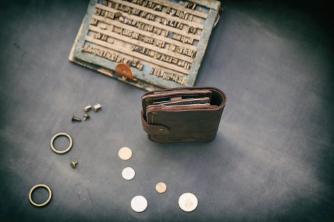 Portfel skórzany kolor brązowy