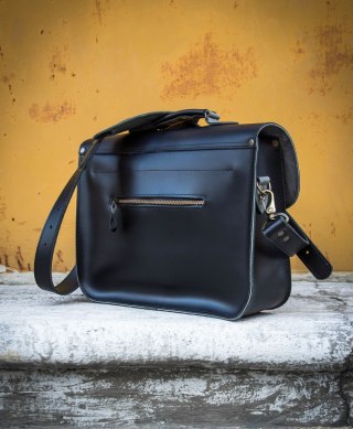 Torba skórzana w kolorze czarnym