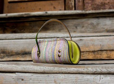 Ręcznie wykonana torebka skórzana z limitowanej kolekcji od Ladybuq, kolorowa torebka Pepa