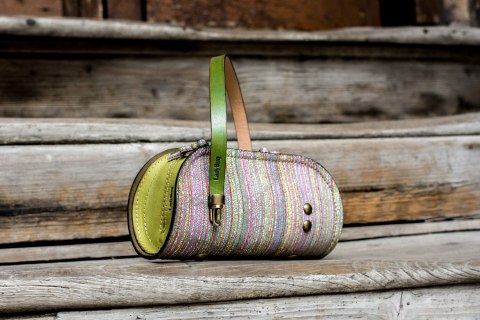 Ręcznie wykonana torebka skórzana z limitowanej kolekcji od Ladybuq, kolorowa torebka Pepa