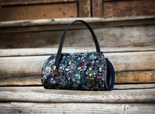 Torebka skórzana Pepa w kwiatki