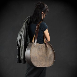 Torebka skórzana Basia kolor brązowy