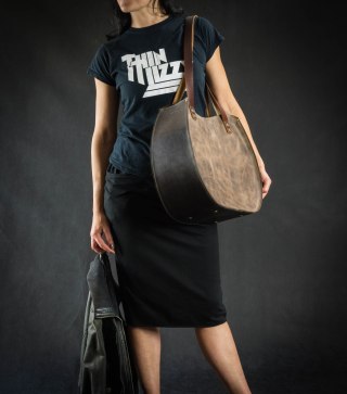 Torebka skórzana Basia kolor brązowy