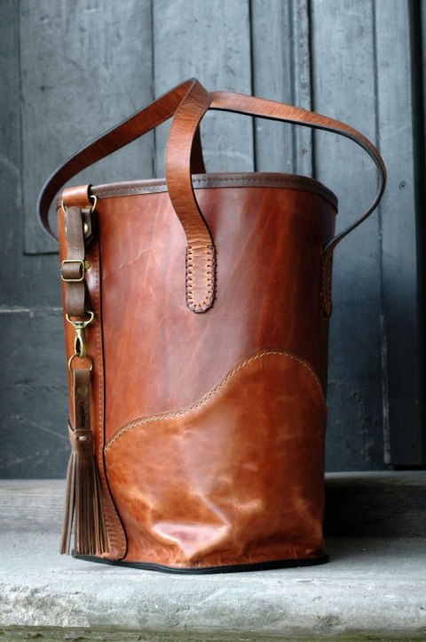 Torebka skórzana Julia w kolorze rudym