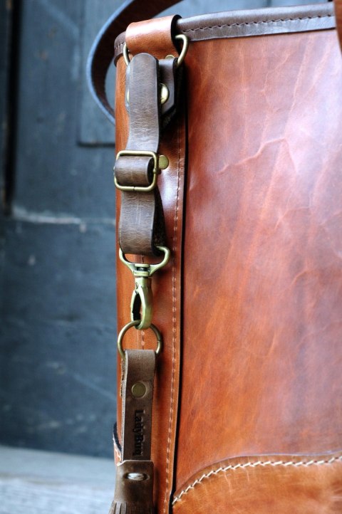 Torebka skórzana Julia w kolorze rudym