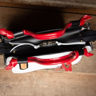 Torebka skórzana Elaine kolor biały i czarny