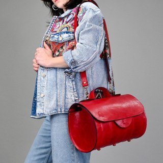 Torebka skórzana Meggy w kolorze czerwonym