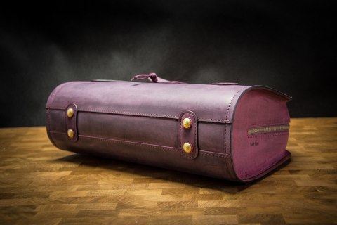 Torebka skórzana Pepa w kolorze śliwkowym