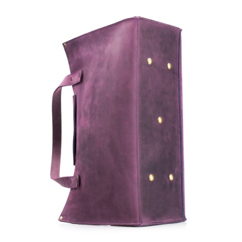 Torebka skórzana Kasia w kolorze fioletowym