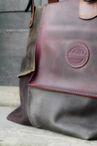 Torba skórzana z odpinaną podszewką torebka od polskich projektantów unikalna Alicja od Ladybuq Art Studio