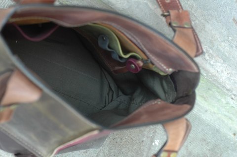 Torba skórzana z odpinaną podszewką torebka od polskich projektantów unikalna Alicja od Ladybuq Art Studio