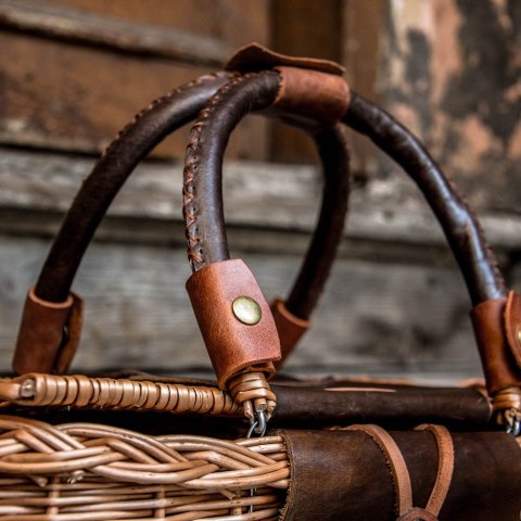 Torba wiklinowa kosz z klapą