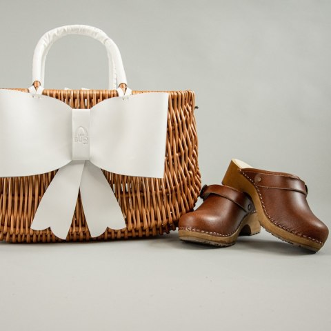 Torba wiklinowa kosz z odpinaną kokardą