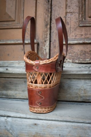 Torebka wiklinowa koszyk kolor rudy