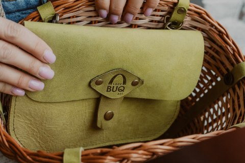 Torebka wiklinowa koszyk kolor limonkowy