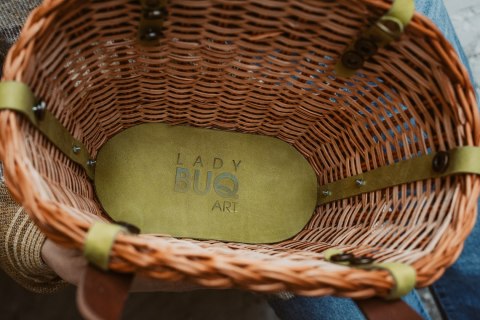 Torebka wiklinowa koszyk kolor limonkowy