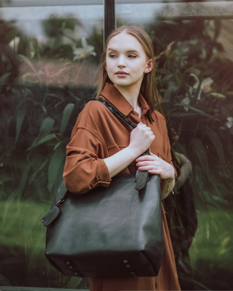 Oryginalna skórzana torebka z plecionymi paskami - nowa odsłona Alicji od Ladybuq Art