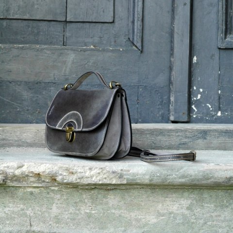 Oryginalna torebka skórzana na lato Pati rozmiar L Szara od Ladybuq Art