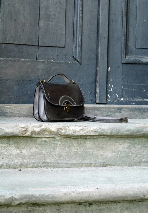 Oryginalna torebka skórzana na lato Pati rozmiar L Szara od Ladybuq Art