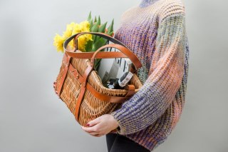 Torba wiklinowa kosz z saszetką