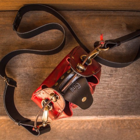 Piękna i unikatowa mała torebka MILI w kolorze bordowym