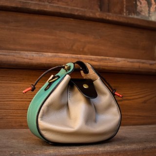 Piękna i unikatowa mała torebka MILI w kolorze turkusowo szarym