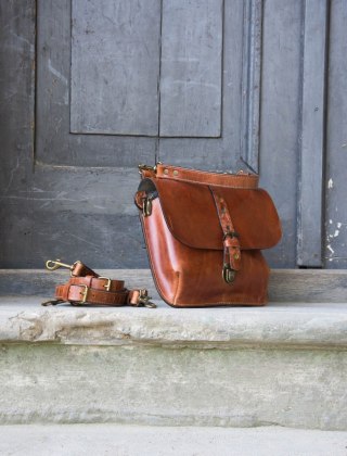 Skórzana damska torebka z funkcją plecaka Molly w kolorze rudym