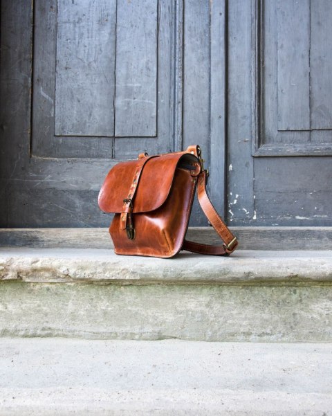 Skórzana damska torebka z funkcją plecaka Molly w kolorze rudym