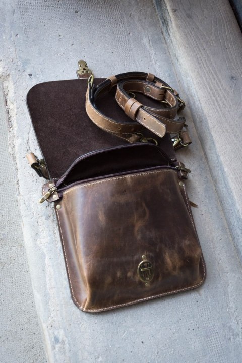 Skórzana damska torebka z funkcją plecaka Molly w kolorze brązowym